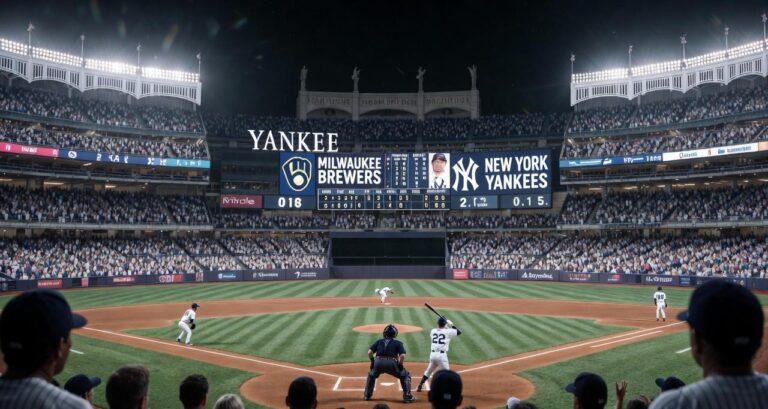 milwaukee brewers vs new york yankees match player stats